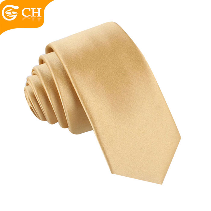 Bán Buôn Tùy Chỉnh Hot Bán Người Đàn Ông Mới Nhất Đồng Bằng Tie Vàng Cà Vạt Polyester Cổ Tie