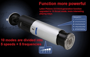 Aircraft Cup <strong>Leten</strong> X9 Piston HandsFree 10 Function Retractable USB Rechargeable Male Full Automatic Masturbator Sex Toys for Men