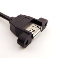 Câble d'imprimante USB 2.0 tressé en cuivre pur de haute qualité, USB Type B mâle vers femelle, câble de charge rapide à montage sur panneau USB