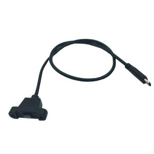 Campioni gratuiti cavo di estensione per montaggio a pannello Micro <span class=keywords><strong>USB</strong></span> tipo C <span class=keywords><strong>USB</strong></span> maschio a Micro <span class=keywords><strong>USB</strong></span> <span class=keywords><strong>femmina</strong></span> vite per l'orecchio installa l'estensione dei dati del pannello - Product Image 3