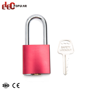 ELECPOPULAR Cadenas en aluminium avec anse en acier de 38 mm, système de verrouillage et d'étiquetage (LOTO) avec clé maîtresse, certifié CE, cylindre de sécurité industriel - Product Image 1