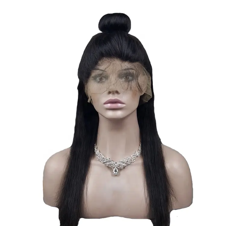 Highknight Fashion Brazilian human hair lace front wig silky straight long transparent lace human hair wig different colors