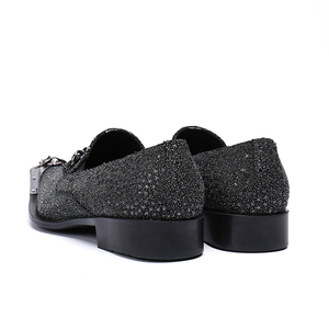 <span class=keywords><strong>Zapatos</strong></span> <span class=keywords><strong>de</strong></span> <span class=keywords><strong>Vestir</strong></span> Italianos Negros Brillantes NA157 para Hombre, <span class=keywords><strong>de</strong></span> Cuero Genuino, para Banquete, Oficina, Fiesta, con Punta Metálica, <span class=keywords><strong>Mocasines</strong></span> Sin Cordones - Product Image 6