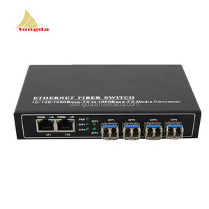 ATONGDA gigabit switch in <span class=keywords><strong>fibra</strong></span> ottica 1000Mbps 2 rj45 porte ethernet PER 4 sfp OTTICA prese - Product Image 1