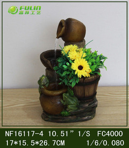 Statue de pots d'oiseaux en résine, <span class=keywords><strong>fontaine</strong></span> de cascade d'<span class=keywords><strong>eau</strong></span> intérieure, livraison gratuite - Product Image 2