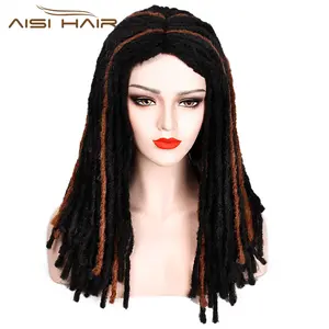 Aisi Hair 합성 가발 Wome Afro Crochet Braids 트위스트 점보 Dreadlocks 가짜 Locs 헤어 스타일 긴 혼합 색상 가발