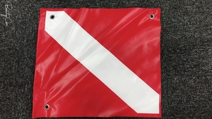 OEM de alta calidad de encargo rojo y blanco tamaño diferente de PVC Internacional Bandera de <span class=keywords><strong>buceo</strong></span> - Product Image 5