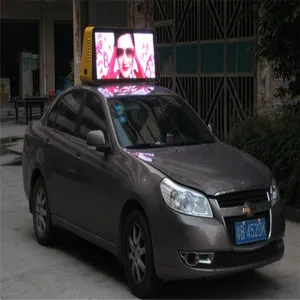 Doble lado p5 al aire libre taxi techo superior publicidad pantalla led/led