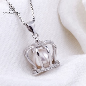 Ins — perles breloques en argent <span class=keywords><strong>Sterling</strong></span> 925, bijoux, couronne, <span class=keywords><strong>cage</strong></span> à perles pour filles, tendance, vente en gros - Product Image 4