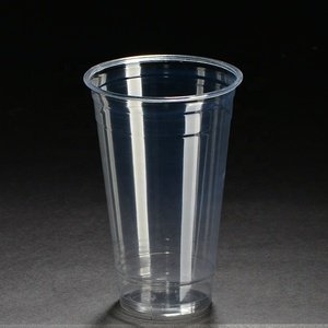 Shangji — tasse en plastique PP jetable, de haute qualité, couvercle plat, Logo personnalisé, 16OZ - Product Image 1