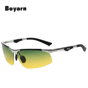 Polarizada visión nocturna del día hombres <span class=keywords><strong>de</strong></span> aluminio y magnesio gafas verde amarillo gafas táctica militar H015 - Product Image 2