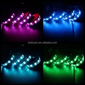 12 V 15 warna controller Berkedip LED motor Cahaya Cincin kit sepeda motor roda dekorasi cahaya