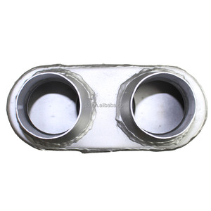 Jtld Flujo de alta calidad 409 Acero inoxidable doble escape silenciador - Product Image 2