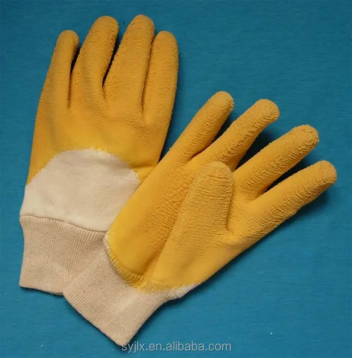 cheap crinkle latex coated working gloves