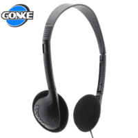 Casque DJ filaire stéréo de qualité supérieure promotionnel Casque jetable de la compagnie aérienne de musique basse