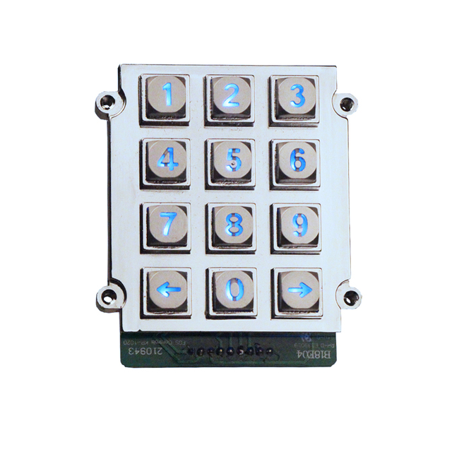 keypad immobilizer 3x4 zinc alloy illuminated door keypad systems