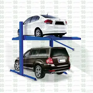 220 V Doppel-Parkbrücke Autohebebühne für kleine Garage elektrischer Unlock-Antrieb-Modus für Auto-Parkplatz