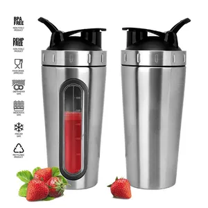 Protein Shaker Custom Wholesale Stainless Steel Water Bottles Gym Applicable for Boiling Water Eco Friendly, BPA Free Everyday