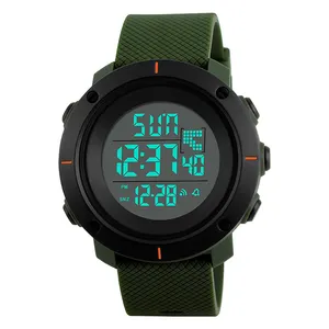 Skmei Hoge Kwaliteit Ultra Dunne Digitale Horloges Plastic Bezel Sport Chrono Heren Horloge Eenvoudig