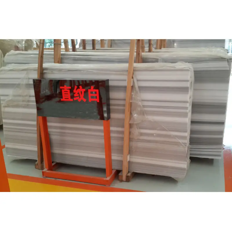 Preço de fábrica da turquia marmala linhas retas de madeira veia mármore branco
