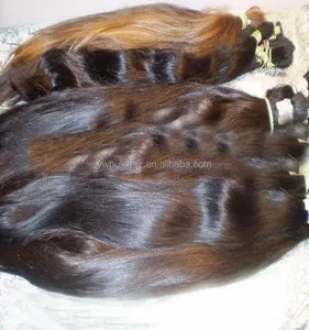 Kutikula Penuh Rambut Manusia India Remy Virgin, Rambut India Kustom Jumlah Besar 30 Inci