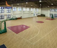 Thailand PVC Floor Mat with Indoor Futal Court and Basketball