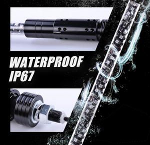 Lumières LED en spirale de 2 pieds pour VTT, voiturette de golf, buggy des dunes, rail de sable - Accessoires d'éclairage latéral pour voiture - Product Image 5