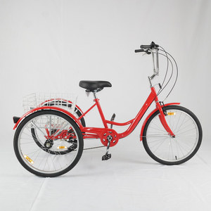 Goedkope Volwassen 3 Wiel Driewieler Met 24 "Opvouwbare Bastet Familie Bakfiets Driewieler/Boodschappenfiets Gebruikt Voor Volwassen Cargobike Gw7001 - Product Image 1