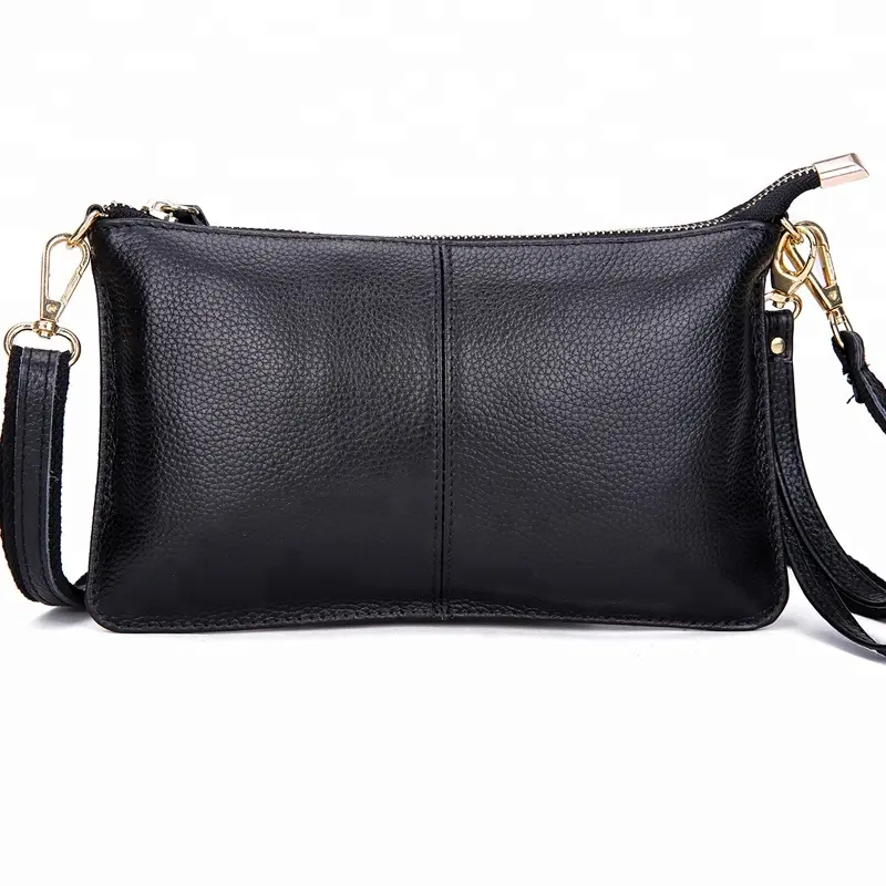2022 Single colored Genuine Leather Handbag Lady Clutch For Women Small Crossbody Bags