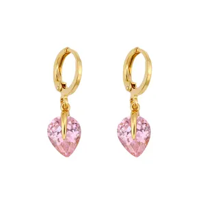 94580 xuping genuine engagement wedding hot new production fashion tear drop style 24k gold plated dangle earring