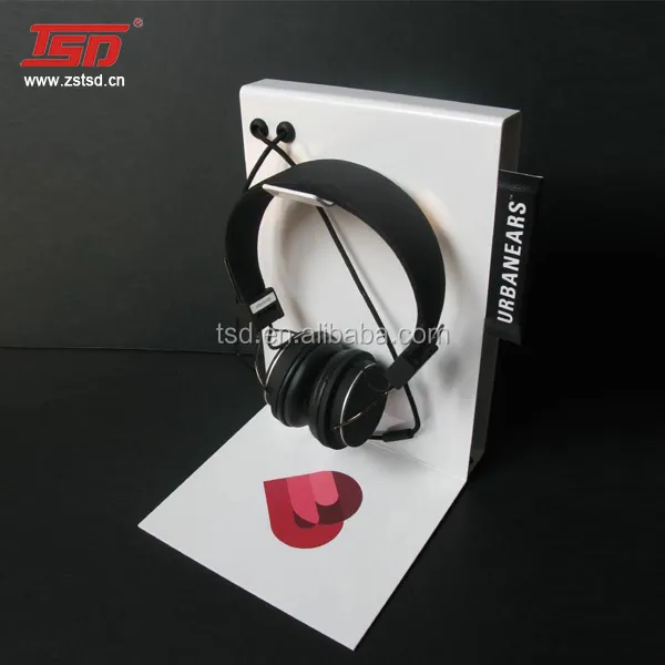 Acrylic headphone headset earphone pemegang display case, acrylic display model kotak