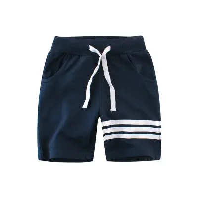 2019 Mode Comfortabele Effen Kleur Gestreepte Trekkoord Jongen Sport Comfortabele Jongen Cool Kids Shorts