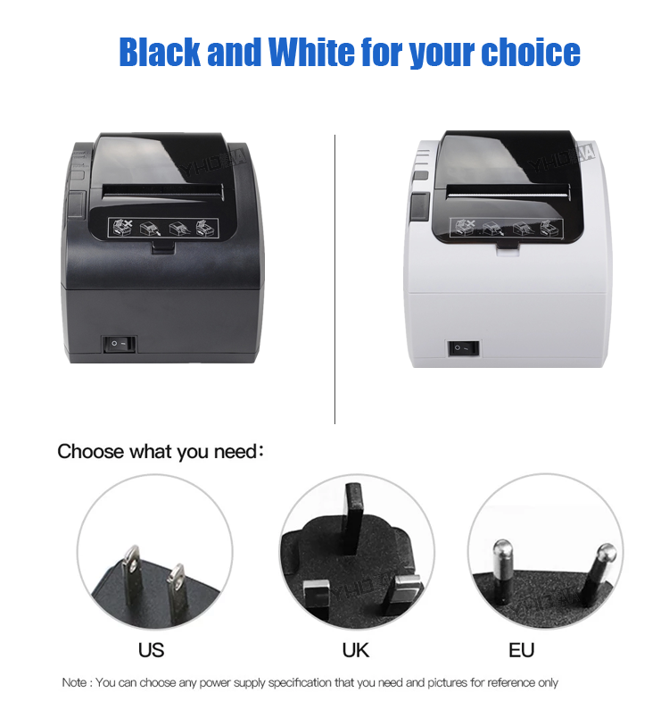 Stampante Termica Per Scontrini USB 60-80mm/s - Taglio Automatico, Per POS, Ristoranti, Supermercati (Spina UE)