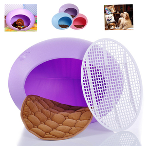 현대 계란 모양의 내구성 개 플라스틱 고양이 둥지 집 애완 동물 개집 개 잠자는 집 실내 - Product Image 5