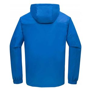 Los hombres de senderismo con capucha a prueba de viento chaqueta rompevientos para escalar - Product Image 5