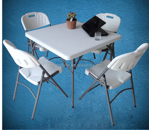 Mesa cuadrada plegable de plástico, 87cm - Product Image 4