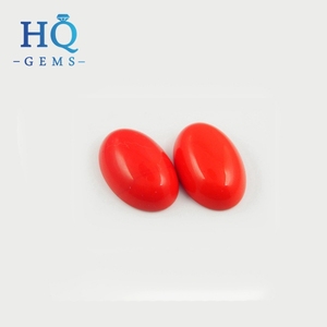Wholesale Coral Glass Cabochon Synthetic Coral Stone - Product Image 2
