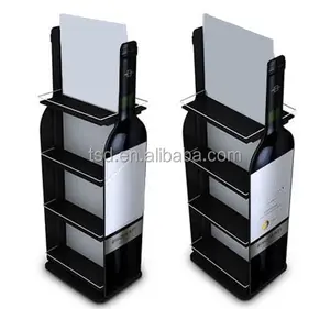 Floor Stand Display Shelf Custom Fashion Floor Standing Liquor And Wine Display Cabinet Shelf For Alcohol