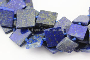 Perles en vrac de <span class=keywords><strong>Lapis</strong></span> Lazuli naturel et autres pierres précieuses bleues pour la fabrication de bijoux, bracelets et colliers, certifiées GIC, 16x16x7mm - Product Image 4