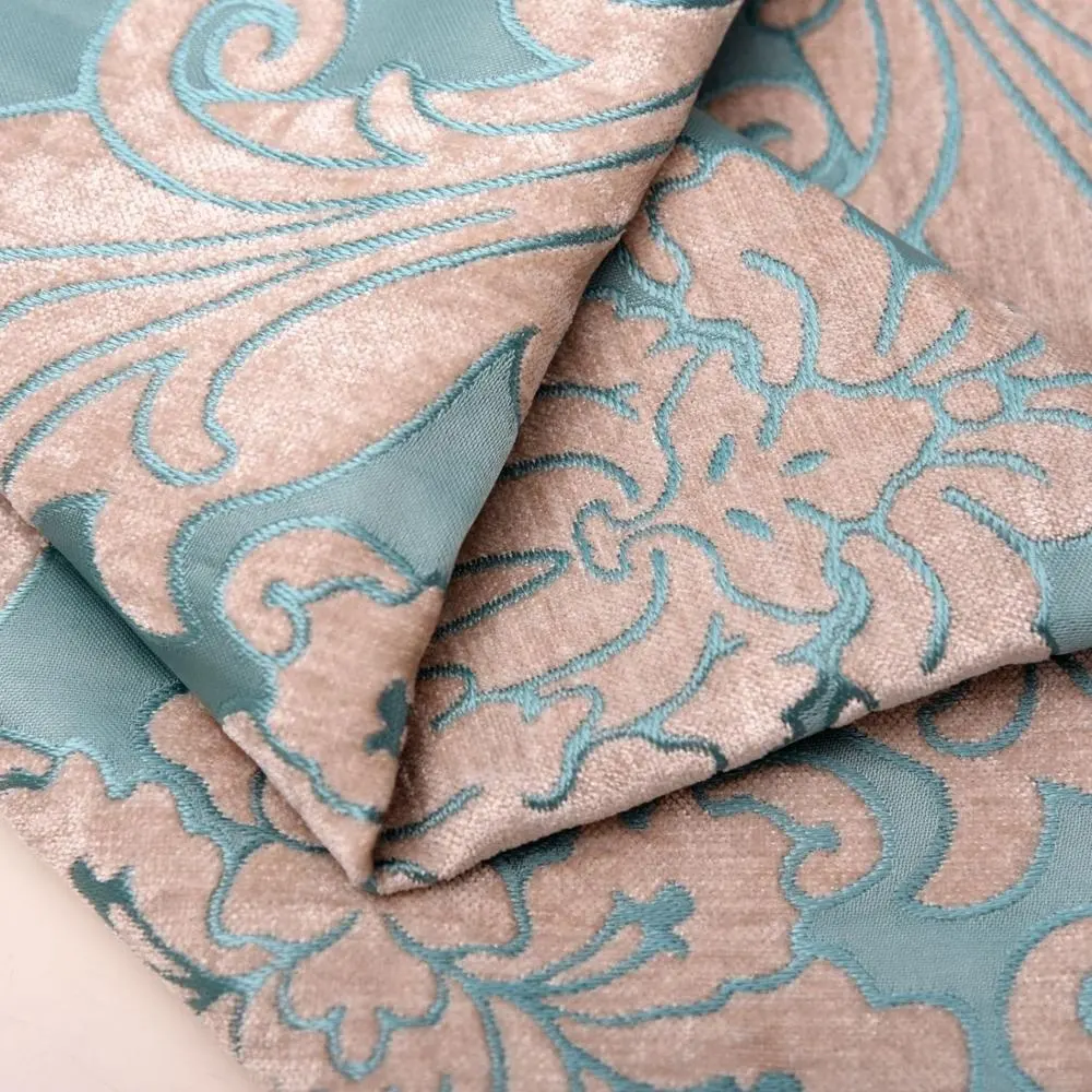 100% Polyester Chenille Jacquard Sofa Vải Nội Thất Bọc Vải