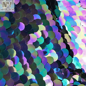 Nanoyee — <span class=keywords><strong>tissu</strong></span> noir à paillettes, étoffe complète, <span class=keywords><strong>Kimono</strong></span> noir magique - Product Image 3
