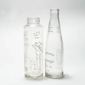 Bouchon à vis de bouteille en verre, ml sans BPA logo personnalisé, eau, jus, lait, thé, soda, boissons froides, bouteille d'été