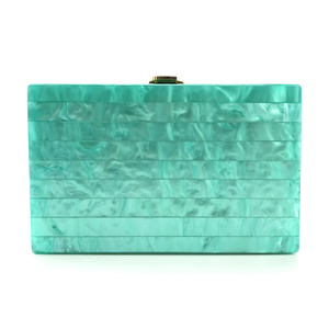 Custom Wholesale Fashion White Striped Hard case <strong>Wedding</strong> Acrylic Box Evening <strong>Clutch</strong> <strong>Bag</strong> - Product Image 2