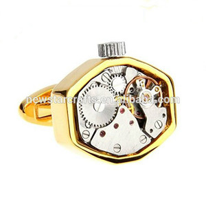 Luxe or diamant qualité montre boutons de manchette pour hommes - Product Image 3