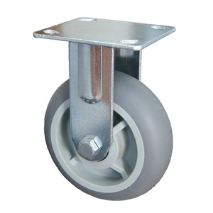 SS TPR Wheels Caster Heavy Duty mit Bremse 4 5 6 8 Zoll Grau - Product Image 3