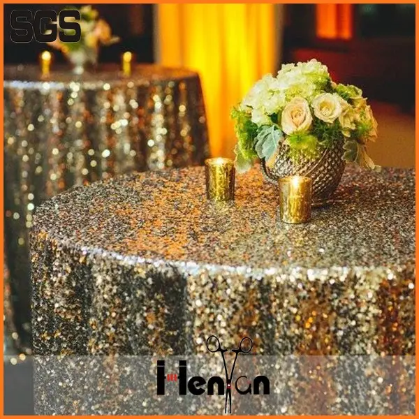 wholesale custom wedding sequin table cloth