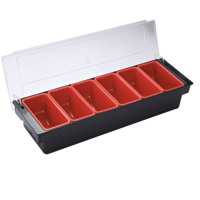 Hot Sale Harga Murah Bar Dapur 3-6 Kompartemen Stainless Steel Bumbu Pemegang Melayani Caddy Kotak Bumbu