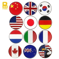 2 marqueurs de boules de golf avec logo personnalisé, accessoires double face