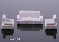Muebles Blancos de Plástico para Maquetas Arquitectónicas a Escala 1/50 y 1/75