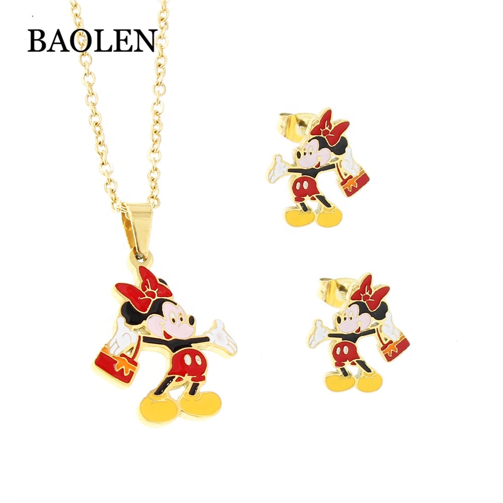 Perline di Cartone Animato in Argento Sterling 925 per Compleanno di Halloween Regalo di Gioielli di Natale per Ragazze Mouse Charms per Bracciali con Ciondoli da Donna